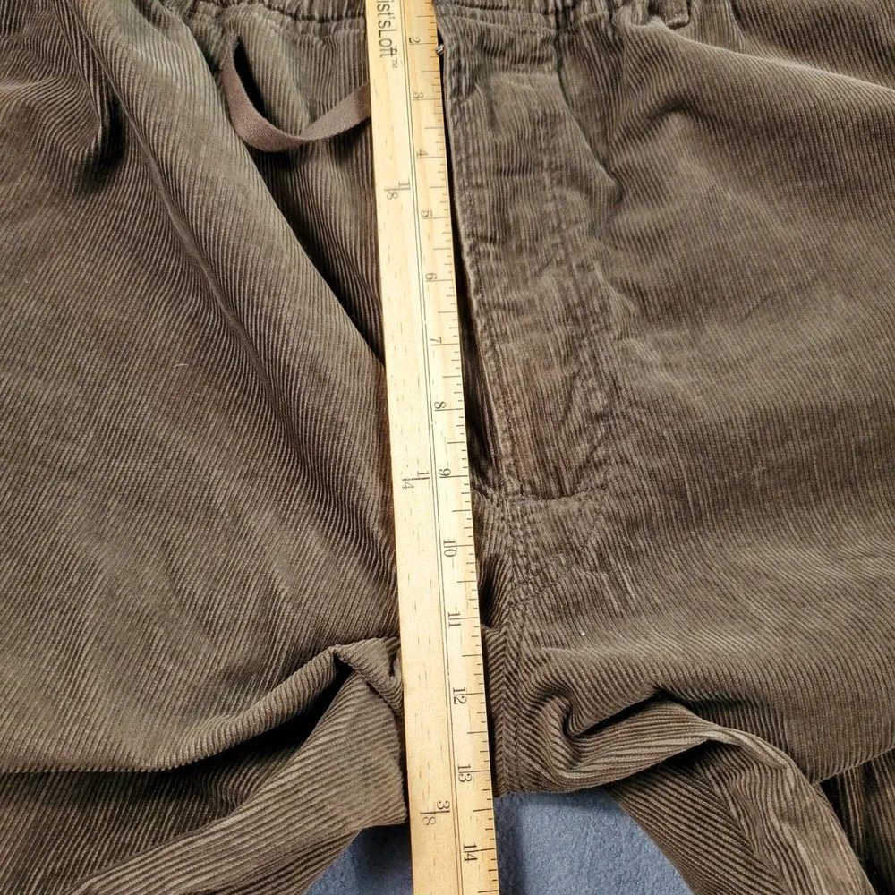 Uniqlo Mens XL Brown Corduroy Utility Fatigue Pants Elastic Waist 321-479822